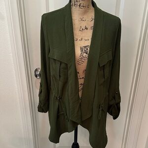 Rachel Zoe Water Utility Olive Green Women's Jacket Medium